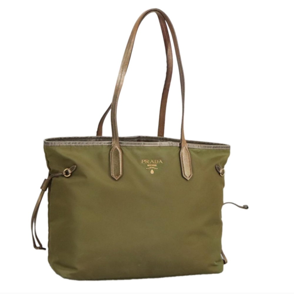 Prada Olive Green Tote Bag